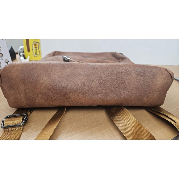 CLUCI Backpack Purse Womens One Size Brown PU Leather Tassel Anti-Theft Vegan - Picture 16 of 16